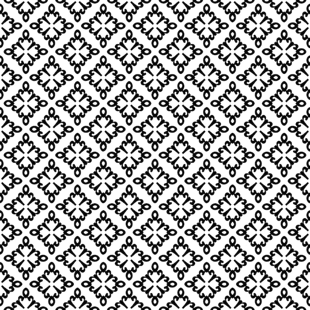 Textura de patrón sin costuras en blanco y negro Diseño gráfico ornamental en escala de gris Ornamentos de mosaico plantilla de patrón