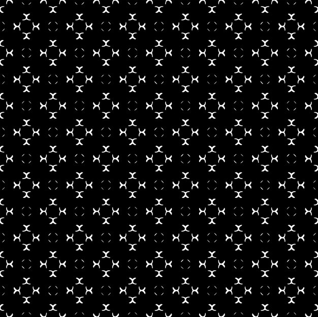 Textura de patrón sin costuras en blanco y negro Diseño gráfico ornamental en escala de gris Ornamentos de mosaico plantilla de patrón