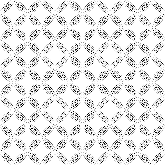 Textura de patrón sin costuras en blanco y negro Diseño gráfico ornamental en escala de gris Ornamentos de mosaico plantilla de patrón