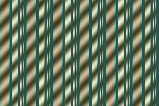 Textura de patrón sin costuras de fondo de tela textil con líneas vectoriales de rayas verticales en colores verde azulado y naranja
