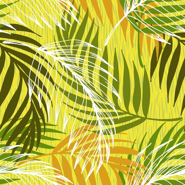 Textura de patrón sin costuras de la palmera de Hawai diseño de ilustración dibujo a mano patrón tropical con palmera papel tapiz de impresión textil envoltura