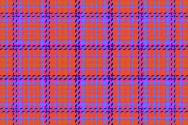 Textura de patrón sin costuras de tela escocesa de tartán con un control textil de fondo vectorial