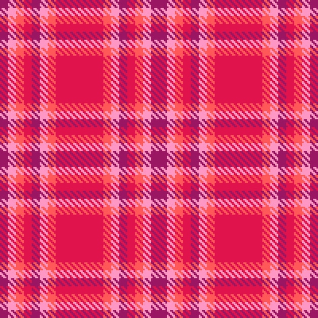 Textura de patrón sin costuras de tela vectorial con un fondo de tela escocesa de cuadros de tartán