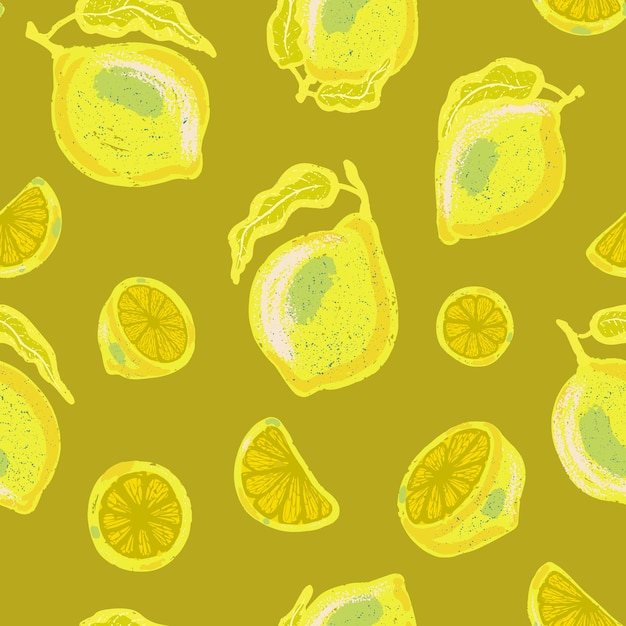 Textura patrón estilizado con limones y limas sin costuras interminable relación vectorial con patrón superpuesto