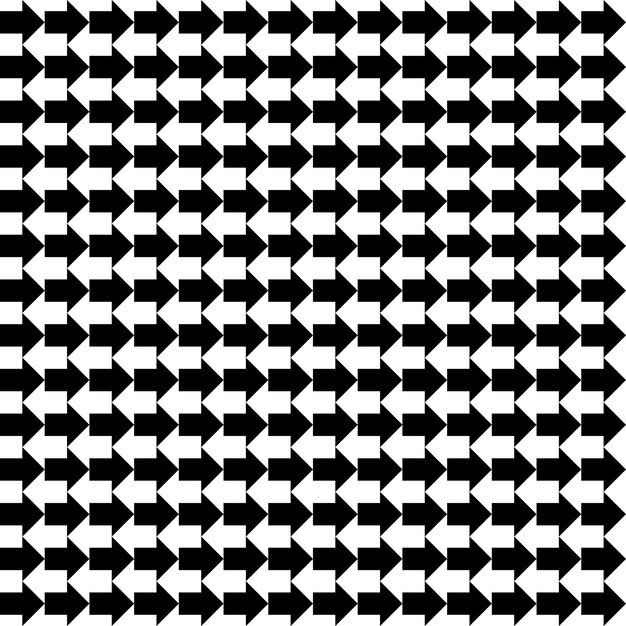 Textura de patrón de flechas blanco negro vector transparente