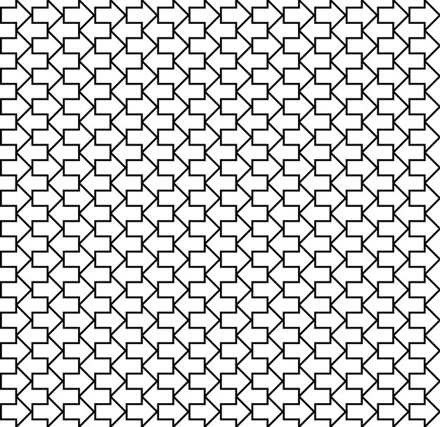 Textura de patrón de flechas blanco negro vector transparente