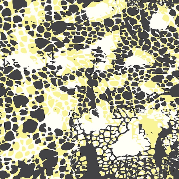 Textura de patrón de piel de serpiente dorada repitiendo vector sin costuras. Textura serpiente Animal print piel serpiente