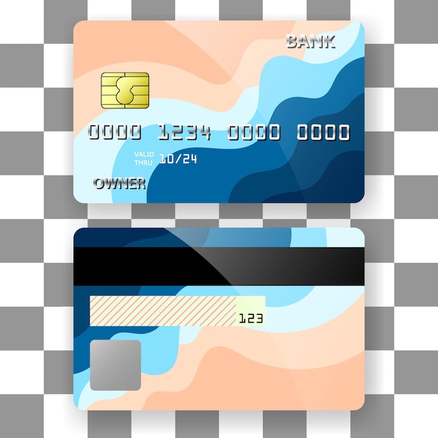 Vector textura de patrón plano de playa de fondo de plantilla de tarjeta bancaria