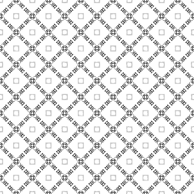 Textura de patrón de superficie en blanco y negro Diseño gráfico ornamental Bw Adornos de mosaico Plantilla de patrón