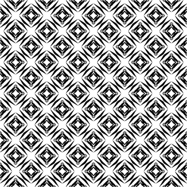 Textura de patrón de superficie en blanco y negro Diseño gráfico ornamental Bw Adornos de mosaico Plantilla de patrón