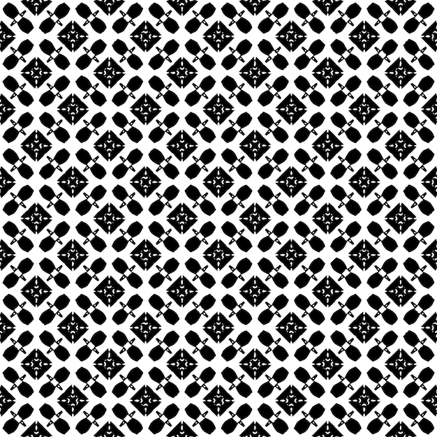 Textura de patrón de superficie en blanco y negro Diseño gráfico ornamental Bw Adornos de mosaico Plantilla de patrón