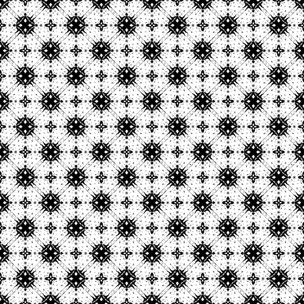 Textura de patrón de superficie en blanco y negro Diseño gráfico ornamental Bw Adornos de mosaico Plantilla de patrón