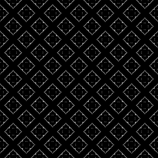 Textura de patrón de superficie en blanco y negro Diseño gráfico ornamental Bw Adornos de mosaico Plantilla de patrón