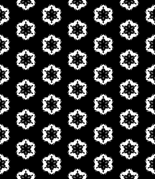 Textura de patrón transparente en blanco y negro Diseño gráfico ornamental en escala de grises Adornos de mosaico Plantilla de patrón Ilustración vectorial EPS10