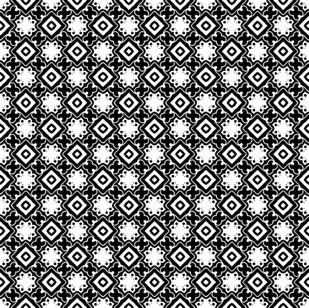 Textura de patrón transparente en blanco y negro Diseño gráfico ornamental en escala de grises Adornos de mosaico Plantilla de patrón Ilustración vectorial EPS10
