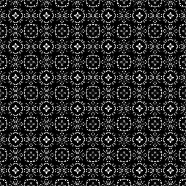 Textura de patrón transparente en blanco y negro Diseño gráfico ornamental en escala de grises Adornos de mosaico Plantilla de patrón Ilustración vectorial EPS10