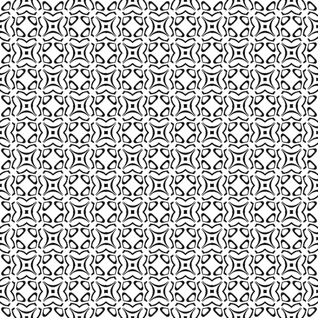 Textura de patrón transparente en blanco y negro Diseño gráfico ornamental en escala de grises Adornos de mosaico Plantilla de patrón