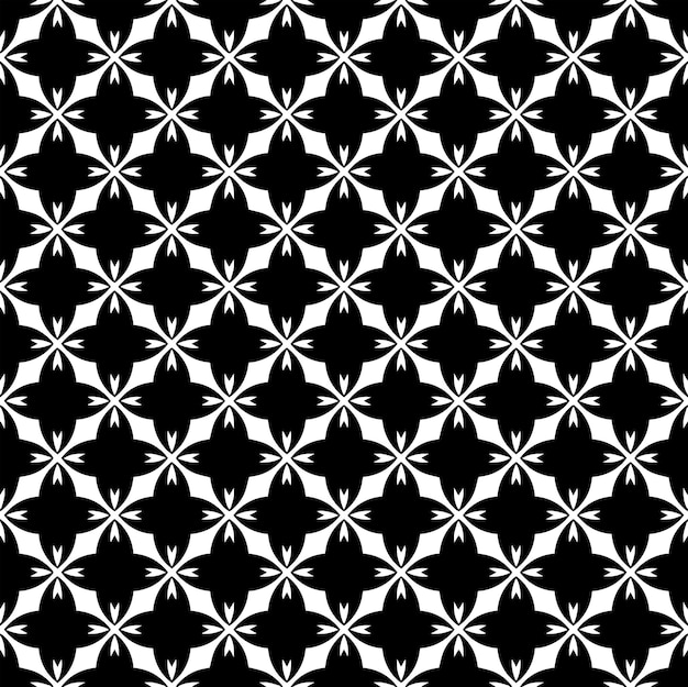 Textura de patrón transparente en blanco y negro Diseño gráfico ornamental en escala de grises Adornos de mosaico
