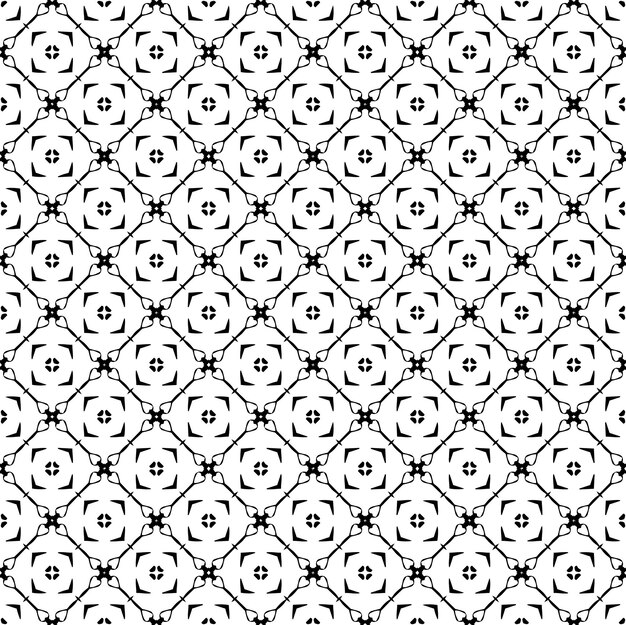 Textura de patrón transparente en blanco y negro Diseño gráfico ornamental en escala de grises Adornos de mosaico