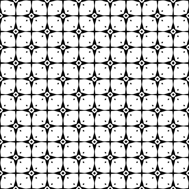 Textura de patrón transparente en blanco y negro Diseño gráfico ornamental en escala de grises Adornos de mosaico