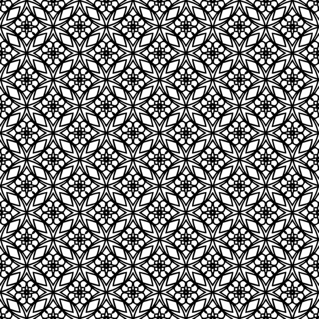 Textura de patrón transparente en blanco y negro Diseño gráfico ornamental en escala de grises