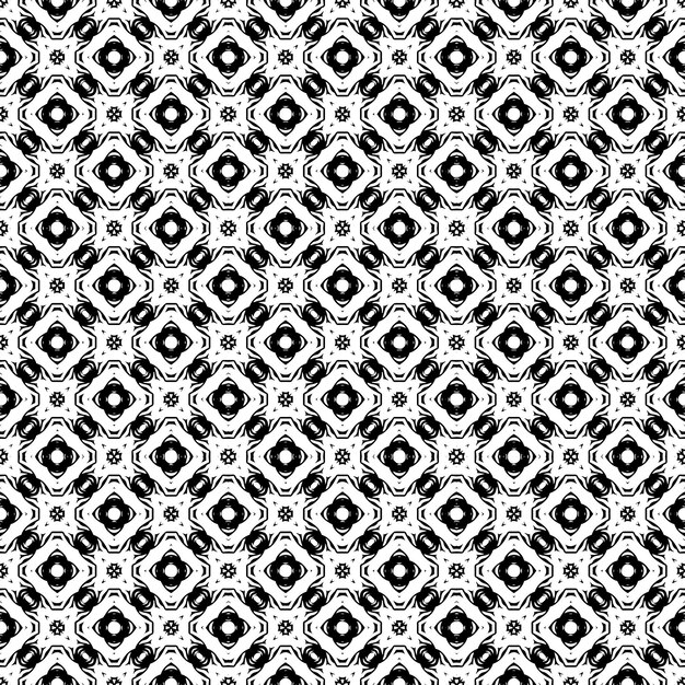 Textura de patrón de superficie en blanco y negro diseño gráfico ornamental  bw adornos de mosaico plantilla de patrón