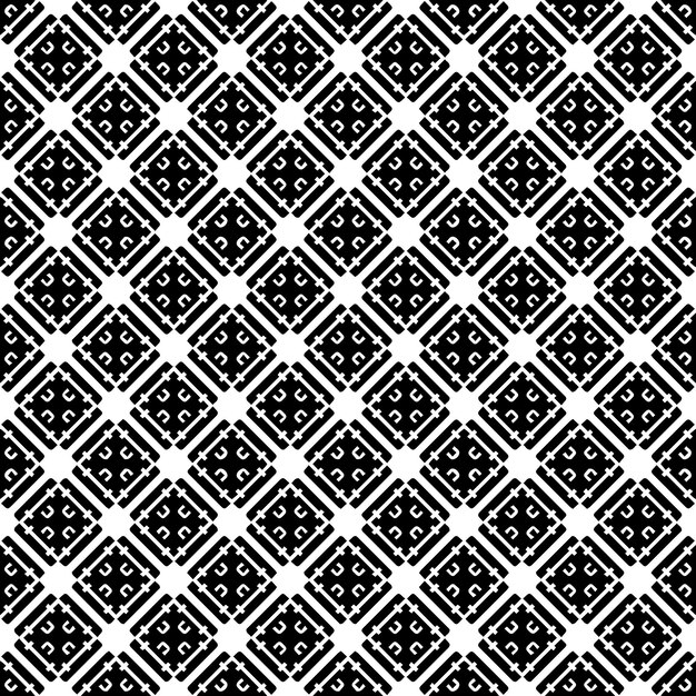 Textura de patrón transparente en blanco y negro Diseño gráfico ornamental en escala de grises