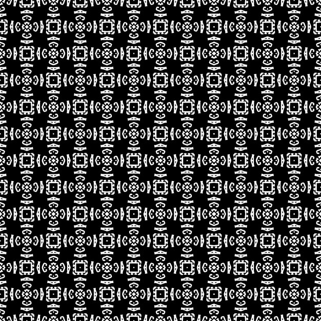 Textura de patrón transparente en blanco y negro Diseño gráfico ornamental en escala de grises