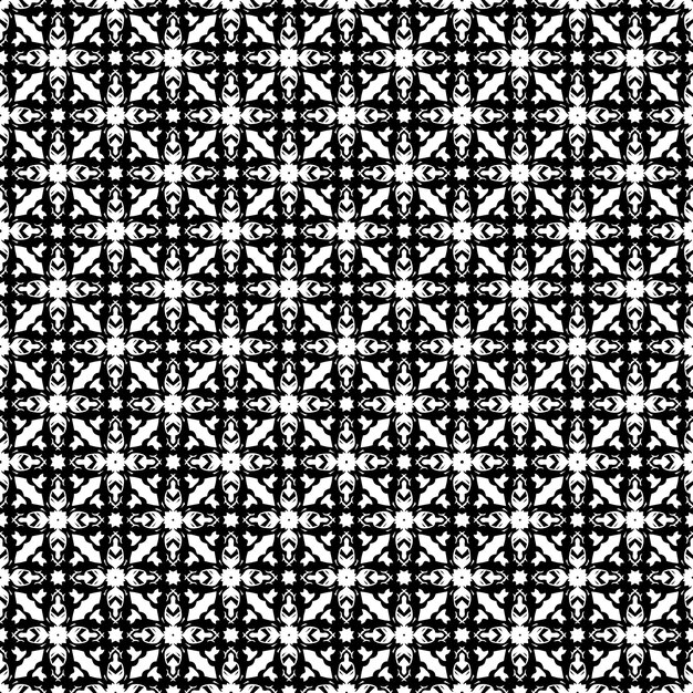 Textura de patrón transparente en blanco y negro Diseño gráfico ornamental en escala de grises
