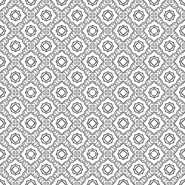 Textura de patrón transparente en blanco y negro Diseño gráfico ornamental en escala de grises