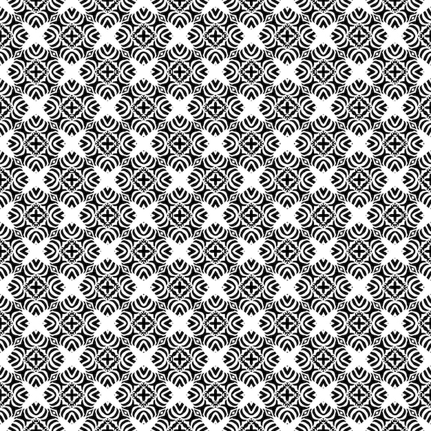 Textura de patrón transparente en blanco y negro Diseño gráfico ornamental en escala de grises