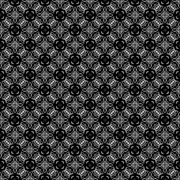 Textura de patrón transparente en blanco y negro Diseño gráfico ornamental en escala de grises