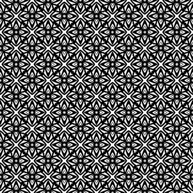 Textura de patrón transparente en blanco y negro Diseño gráfico ornamental en escala de grises