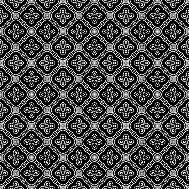 Textura de patrón transparente en blanco y negro Diseño gráfico ornamental en escala de grises