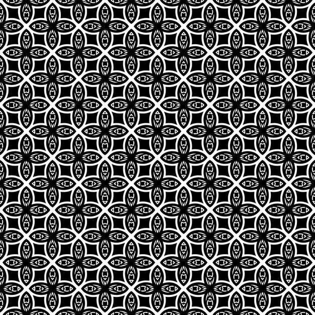 Textura de patrón transparente en blanco y negro Diseño gráfico ornamental en escala de grises