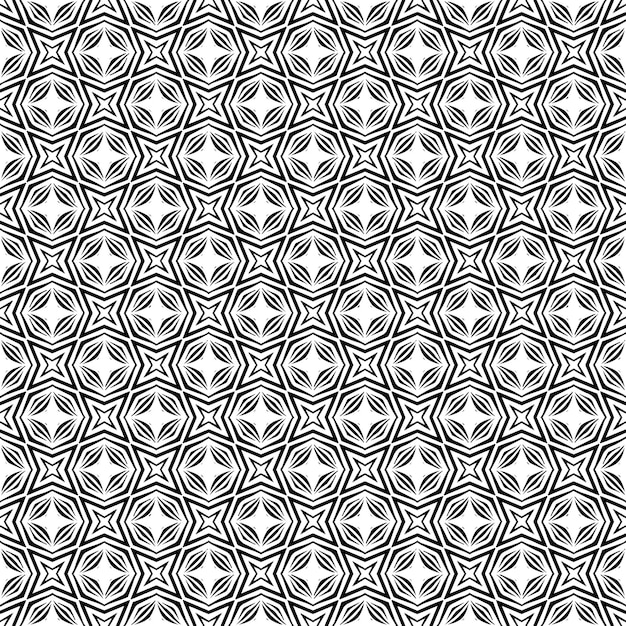 Textura de patrón transparente en blanco y negro Diseño gráfico ornamental en escala de grises