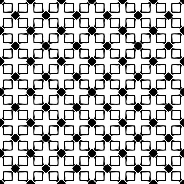 Textura de patrones sin fisuras en blanco y negro Diseño gráfico ornamental en escala de grises Adornos de mosaico Plantilla de patrón Ilustración vectorial EPS10