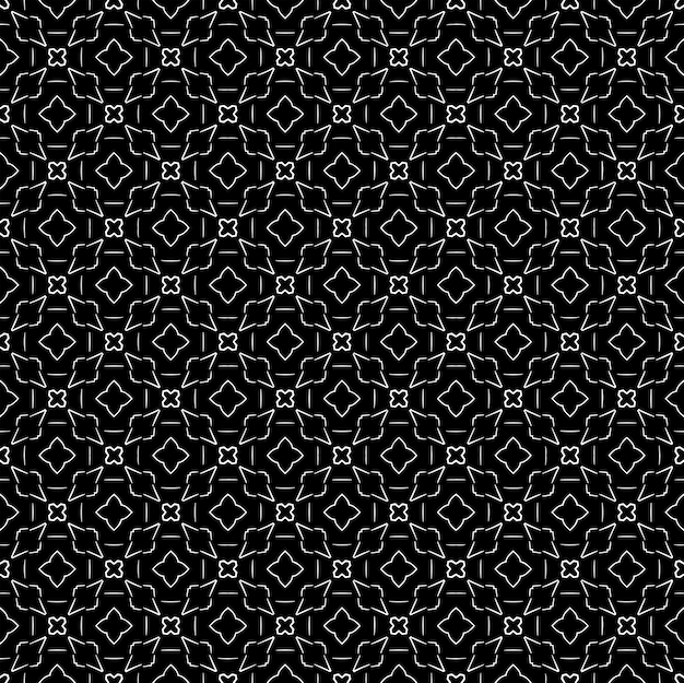 Textura de patrones sin fisuras en blanco y negro Diseño gráfico ornamental en escala de grises Adornos de mosaico Plantilla de patrón Ilustración vectorial EPS10