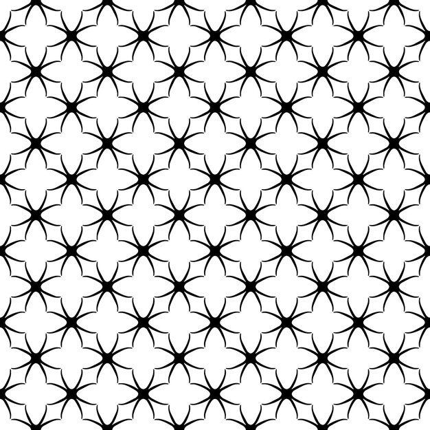 Textura de patrones sin fisuras en blanco y negro Diseño gráfico ornamental en escala de grises Adornos de mosaico Plantilla de patrón Ilustración vectorial EPS10