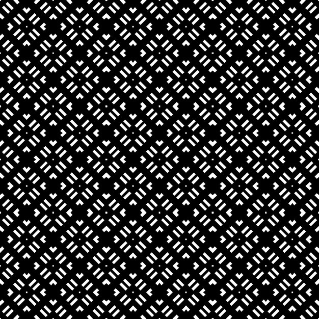 Textura de patrones sin fisuras en blanco y negro Diseño gráfico ornamental en escala de grises Adornos de mosaico Plantilla de patrón Ilustración vectorial EPS10