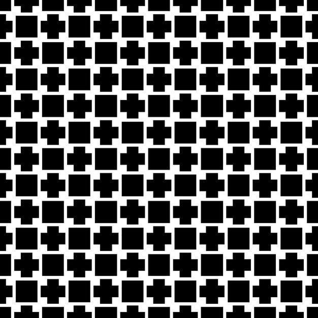 Textura de patrones sin fisuras en blanco y negro Diseño gráfico ornamental en escala de grises Adornos de mosaico Plantilla de patrón Ilustración vectorial EPS10