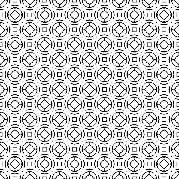 Textura de patrones sin fisuras en blanco y negro Diseño gráfico ornamental en escala de grises Adornos de mosaico Plantilla de patrón Ilustración vectorial EPS10