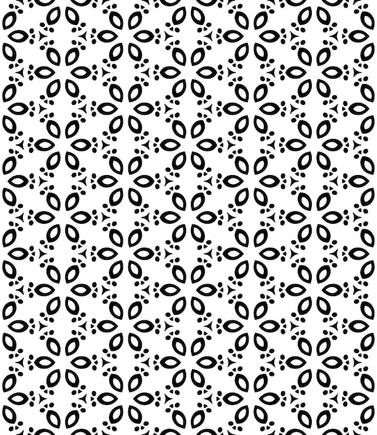 Vector textura de patrones sin fisuras en blanco y negro diseño gráfico ornamental en escala de grises adornos de mosaico plantilla de patrón ilustración vectorial eps10