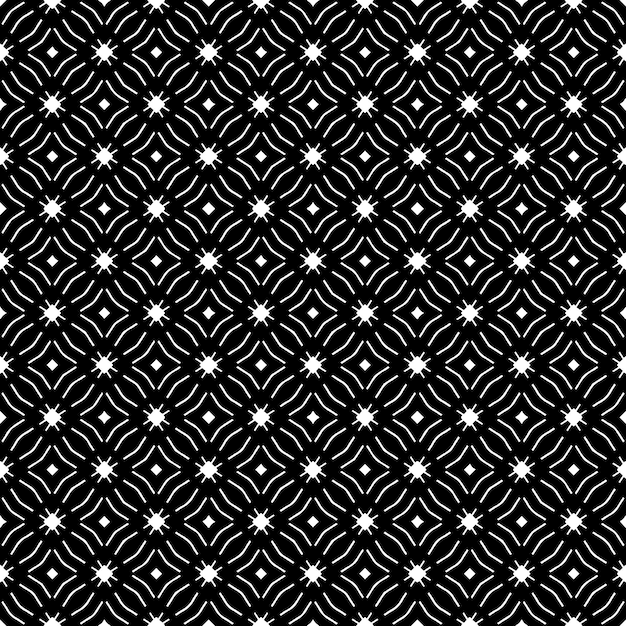 Textura de patrones sin fisuras en blanco y negro Diseño gráfico ornamental en escala de grises Adornos de mosaico Plantilla de patrón Ilustración vectorial EPS10