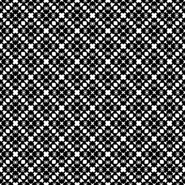 Textura de patrones sin fisuras en blanco y negro Diseño gráfico ornamental en escala de grises Adornos de mosaico Plantilla de patrón Ilustración vectorial EPS10