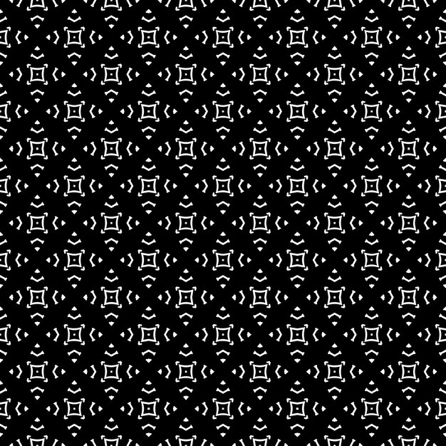 Textura de patrones sin fisuras en blanco y negro Diseño gráfico ornamental en escala de grises Adornos de mosaico Plantilla de patrón Ilustración vectorial EPS10