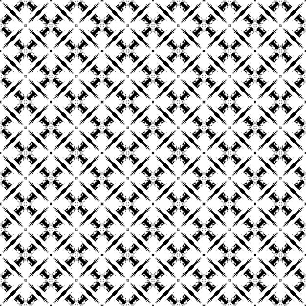 Textura de patrones sin fisuras en blanco y negro Diseño gráfico ornamental en escala de grises Adornos de mosaico Plantilla de patrón Ilustración vectorial EPS10