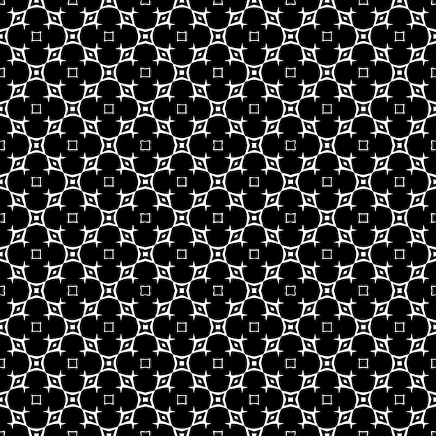 Textura de patrones sin fisuras en blanco y negro diseño gráfico ornamental en escala de grises adornos de mosaico plantilla de patrón ilustración vectorial eps10