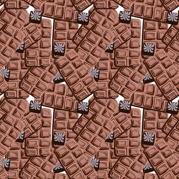 Textura de patrones sin fisuras de caramelo y chocolate para postales de paquetes