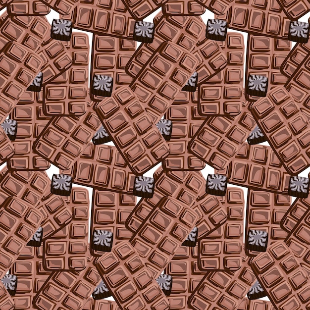 Vector textura de patrones sin fisuras de caramelo y chocolate para postales de paquetes